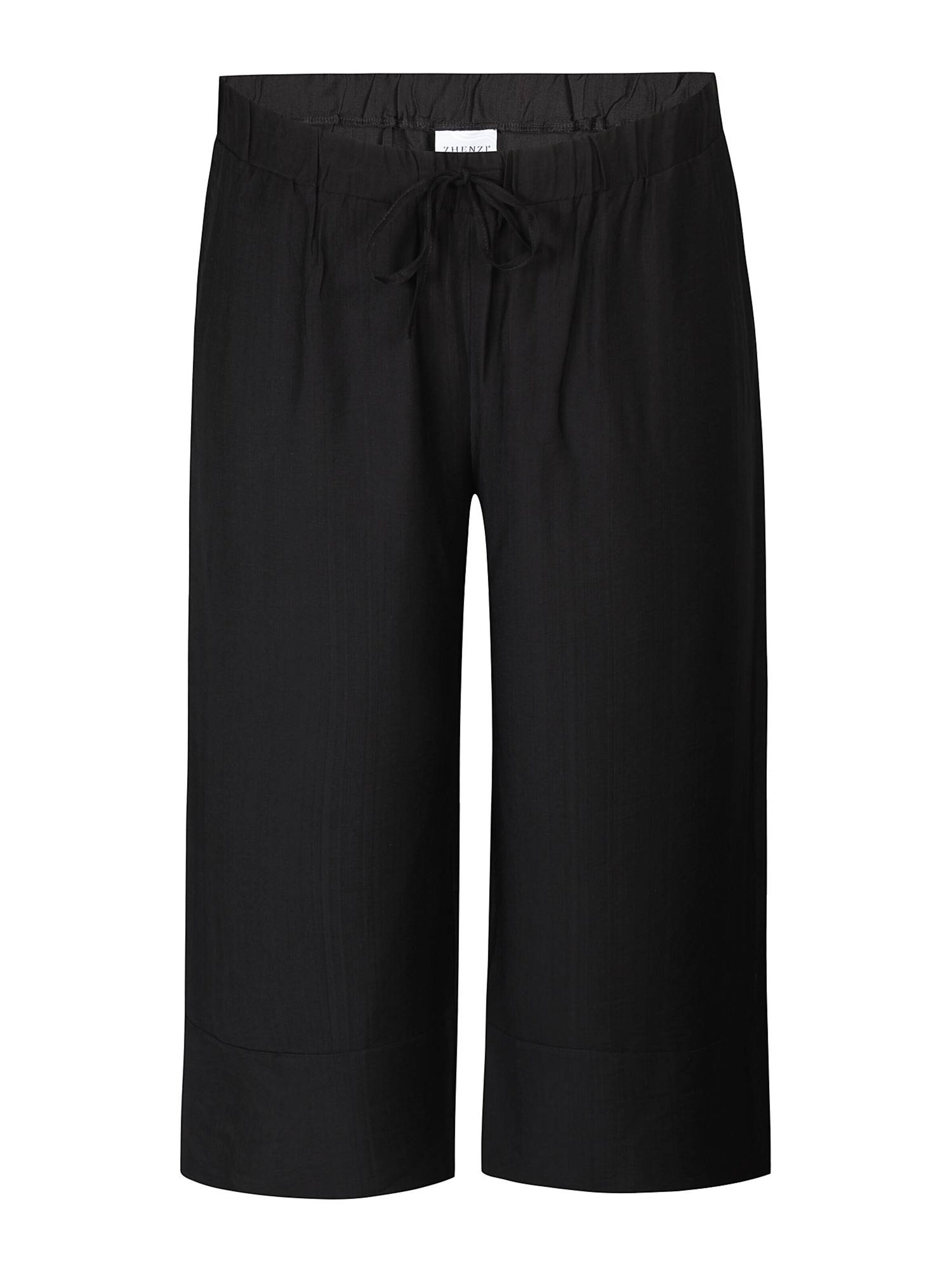 Zhenzi Wide Leg Hose 'Jamie 1378'‌ in Schwarz: Vorderseite