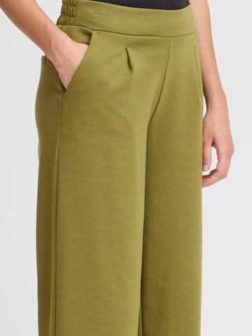 ICHI Wide leg Trousers 'Kate' in Green