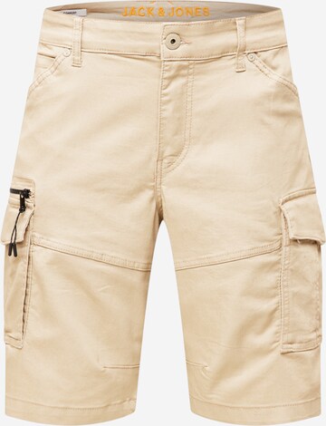 Pantalon cargo 'Dex' JACK & JONES en beige : devant