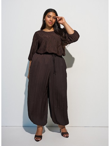 Zizzi Blouse 'ELOTUS' in Brown