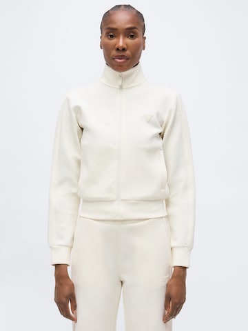 Veste de survêtement 'CALISTA' GUESS en beige : devant
