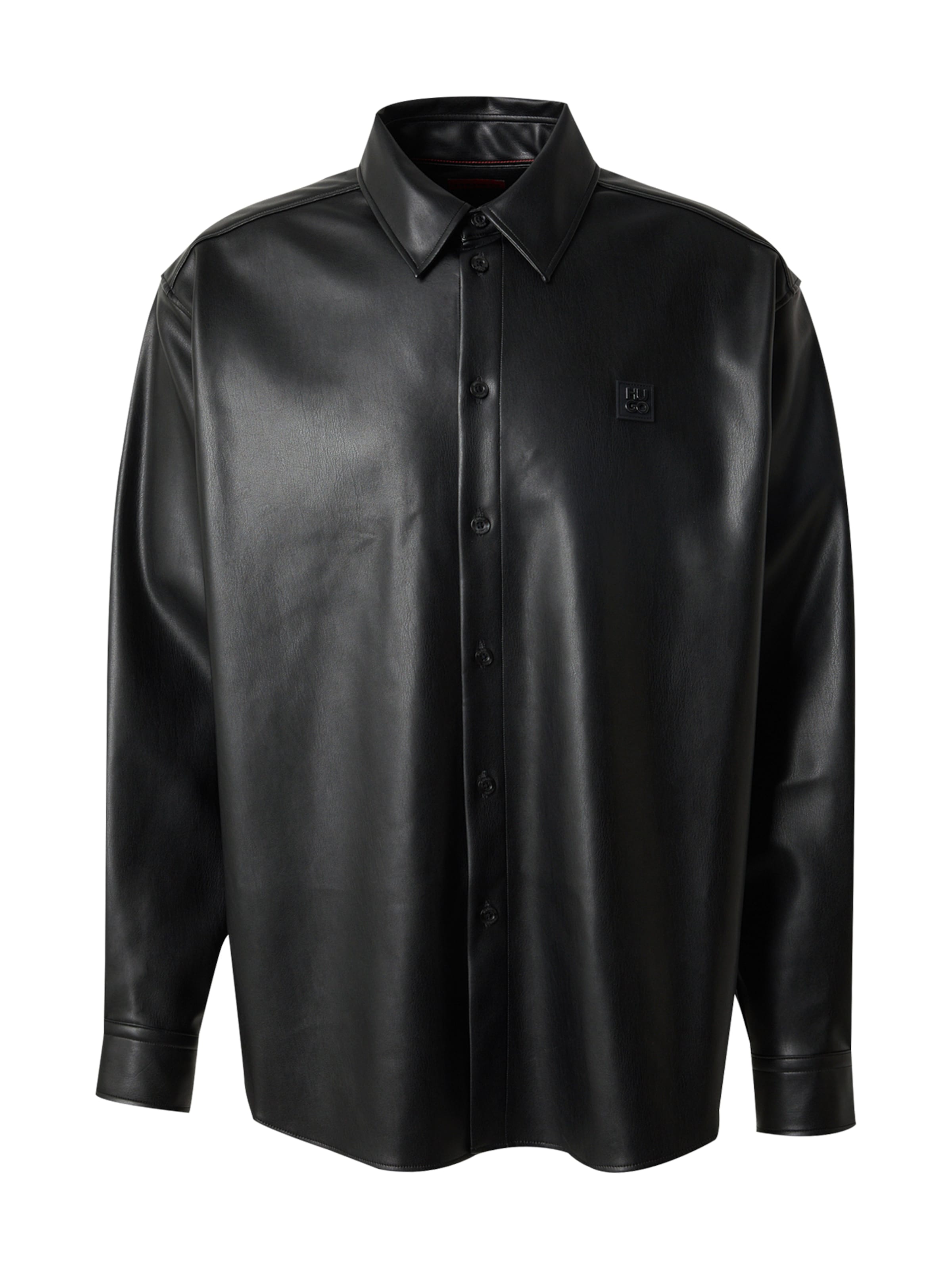 HUGO Comfort Fit Πουκάμισο 'Ellisoe' σε μαύρο: μπροστά