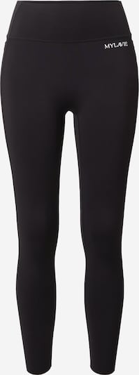 Pantaloni sport MYLAVIE pe negru / alb, Vizualizare produs