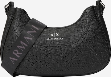 ARMANI EXCHANGE - Bolso de hombro en negro: frente