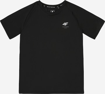 4F قميص عملي بلون أسود: الأمام