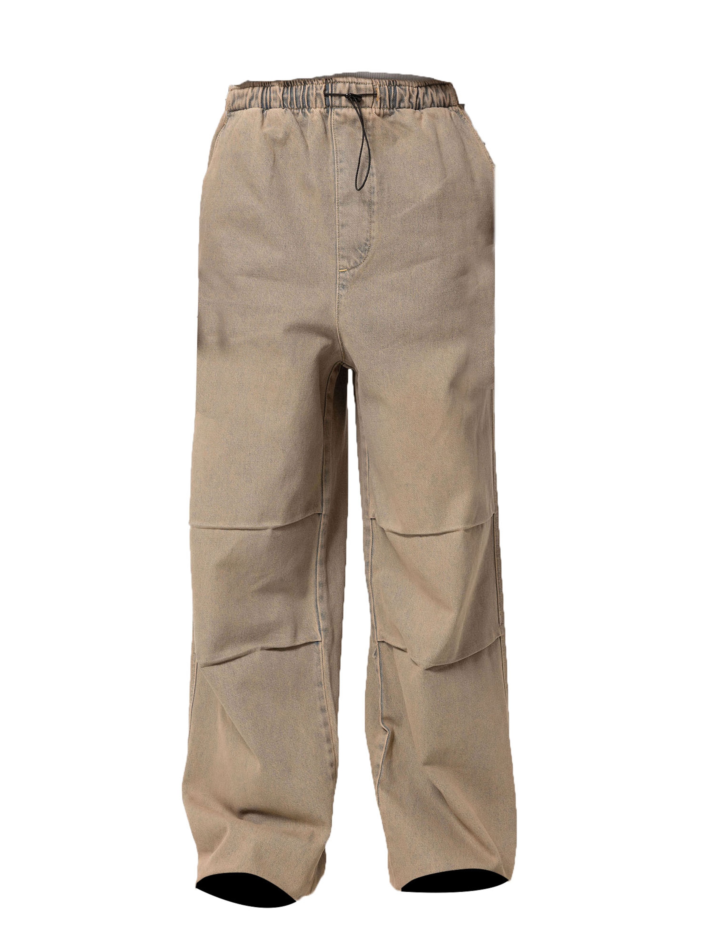 VAMOS CLO Свободный крой Штаны в Бежевый: спереди