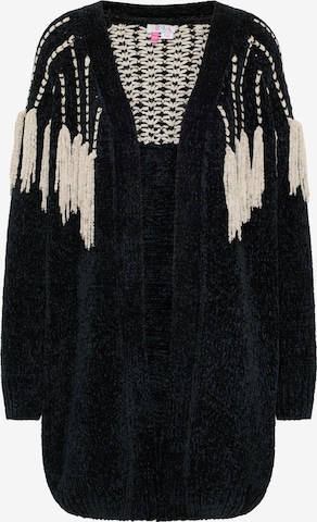 IZIA Strickjacke 'Gaya' in Schwarz: Vorderseite