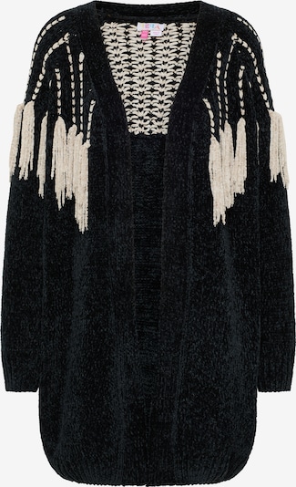 IZIA Kardigan 'Gaya' u crna / prljavo bijela, Pregled proizvoda