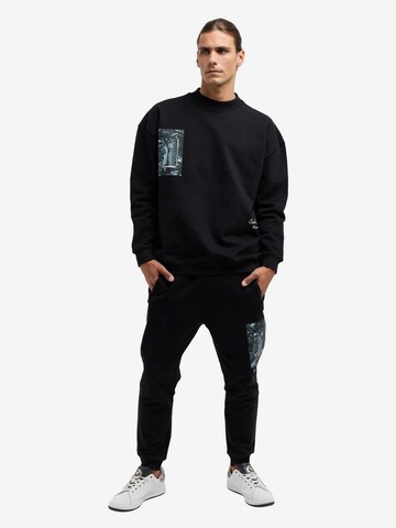 Carlo Colucci Sweatshirt ' De Stermich ' in Schwarz