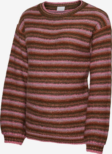 MAMALICIOUS Sweater 'Sandra' in Caramel / Dark grey / Eosin / Rusty red, Item view