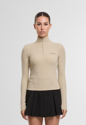 T-shirt Another Cotton Lab en beige : devant