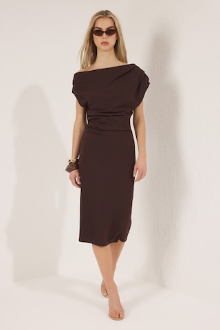 Trendyol Cocktail Dress in Brown