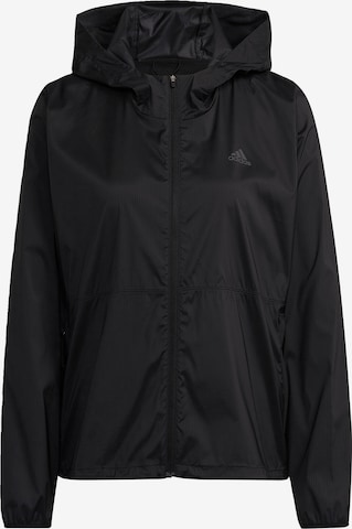 ADIDAS PERFORMANCE Zunanja jakna 'Run Fast' | črna barva: sprednja stran