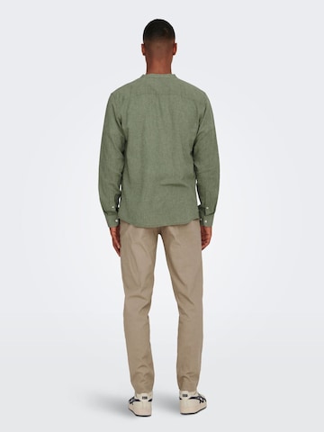 Coupe slim Chemise 'Caiden' Only & Sons en vert