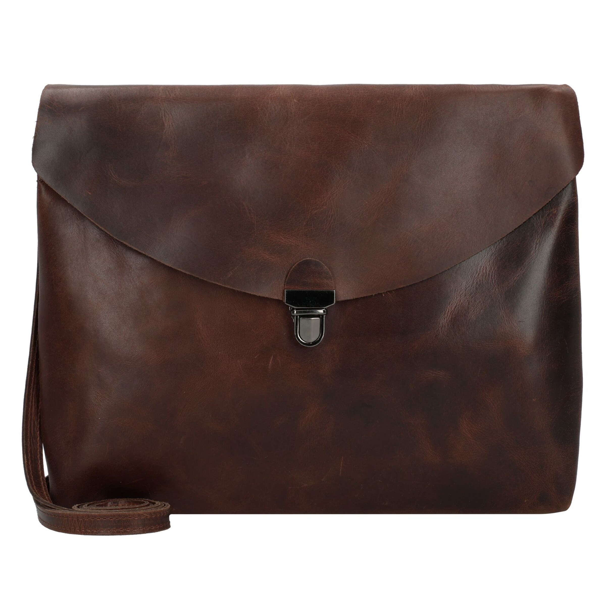 Harold's Document Bag 'Fold' in Brown: front