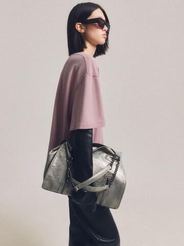 Bershka Schoudertas in Zilver