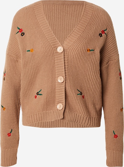 Happiness İstanbul Cardigan i camel / gran / rød / hvid, Produktvisning