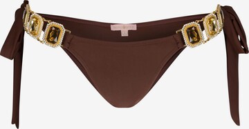 Moda Minx Bikini Bottoms 'Boujee' in Brown: front