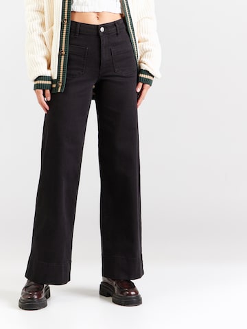 ONLY Wide leg Τζιν 'ONLANN-MADISON' σε μαύρο: μπροστά