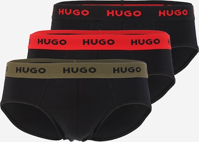 HUGO Slip veličine S u maslinasta / crvena / crna, Pregled proizvoda