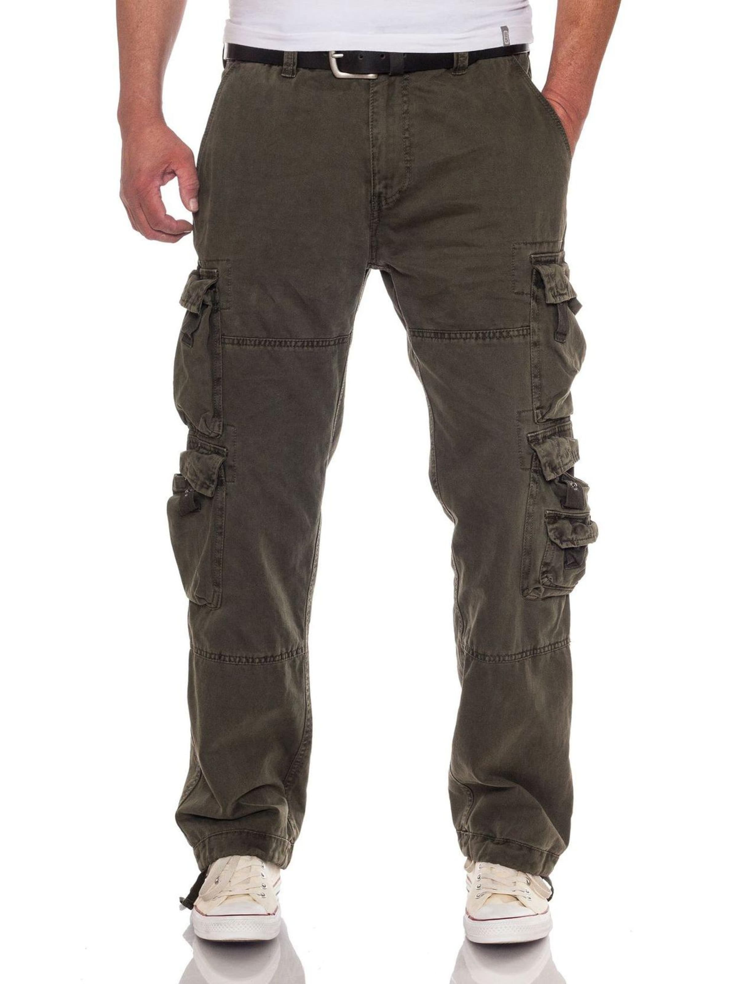 JETLAG Regular Cargo Pants in Green: front