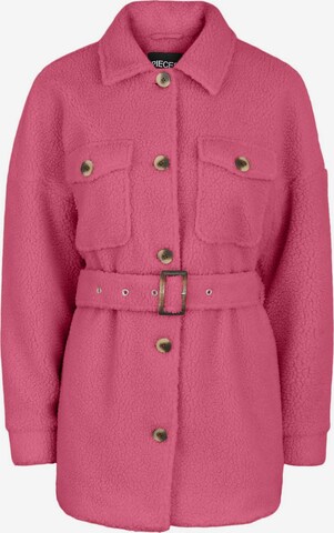 PIECES Between-Season Jacket 'Fernanda Selma' in Pink: front