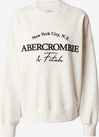 balts Abercrombie & Fitch Sportisks džemperis 'CLASSIC SUNDAY': no priekšpuses
