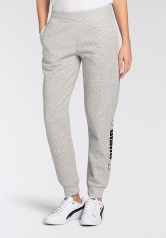 Regular Pantalon de sport 'ESS+' PUMA en gris : devant