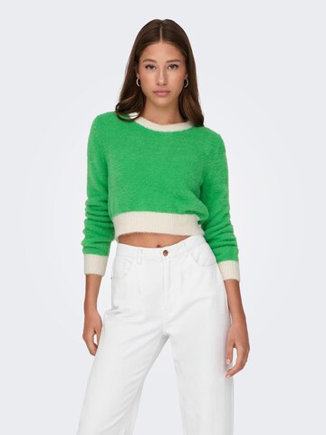 ONLY Sweater 'PIUMO' in Green: front