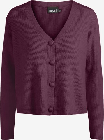 PIECES Knit Cardigan in Purple: front