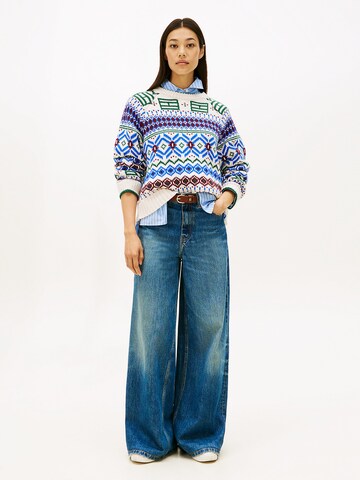 Pull-over 'Fair Isle' TOMMY HILFIGER en blanc