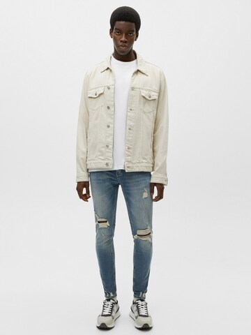 Pull&Bear Skinny Jeans i blå: framsida