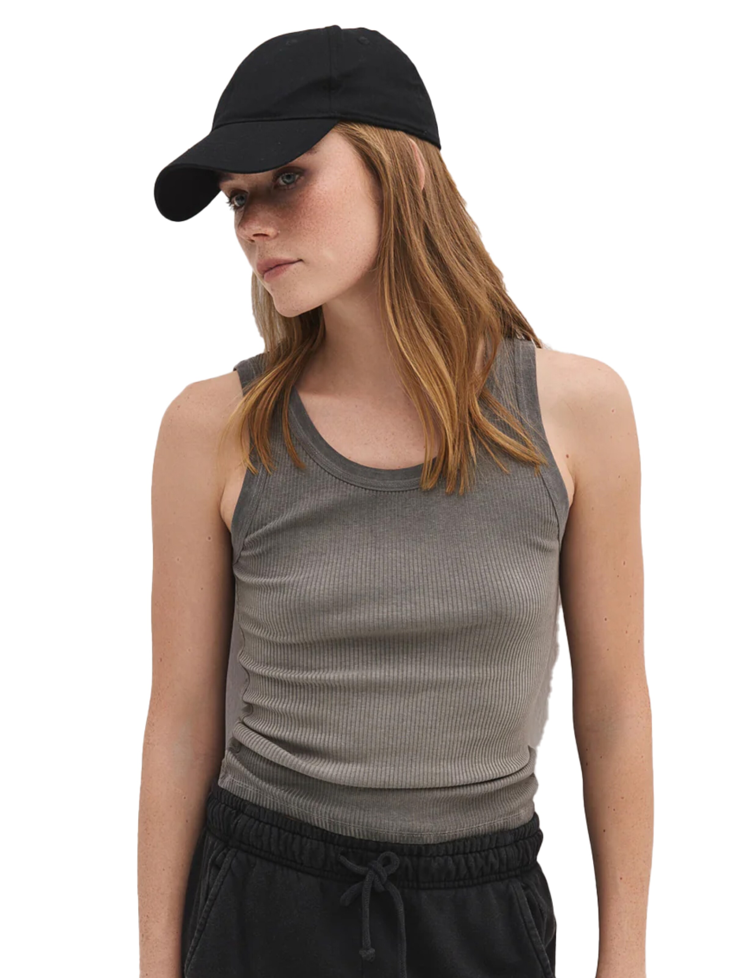 No Matter What Top in Grijs: voorkant