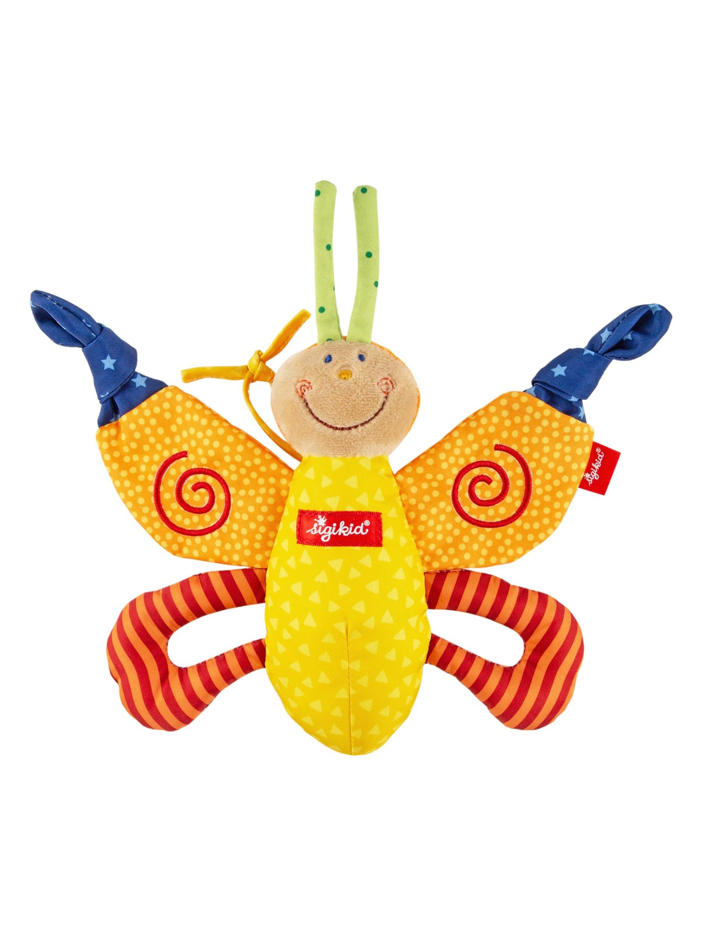 SIGIKID Kuscheltiere 'Aktiv-Greifling Schmetterling PlayQ'‌‌‌‌‌‌‌‌‌‌ in Mischfarben: Vorderseite