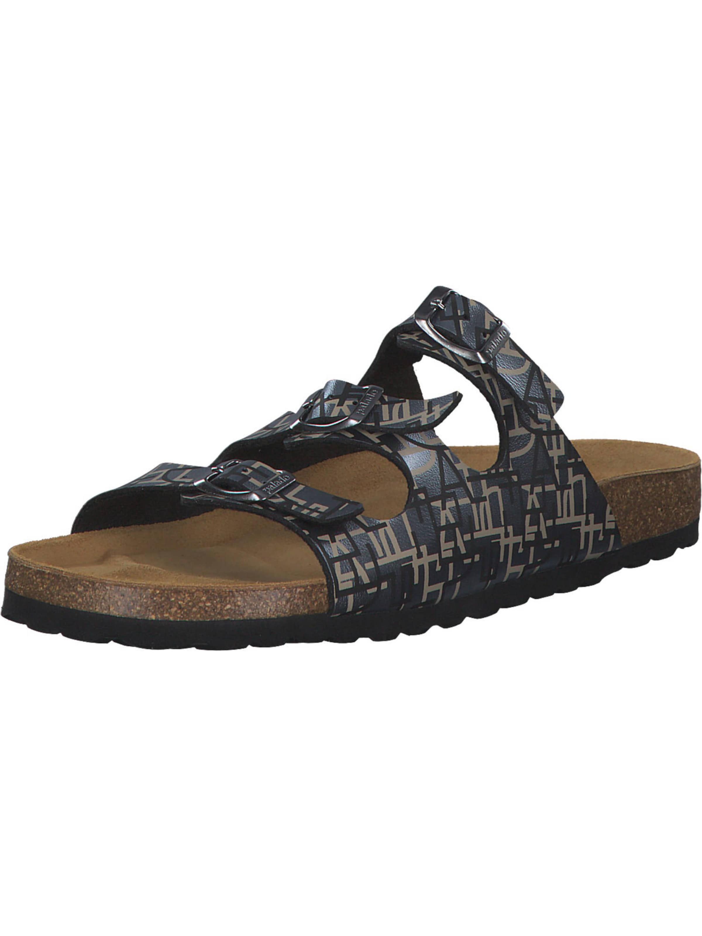 Palado Pantolette 'Capri' in Grau: Vorderseite