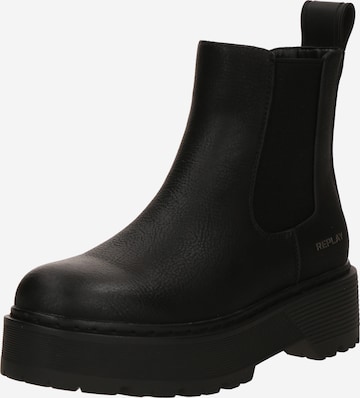 Ghete chelsea de la REPLAY pe negru: față