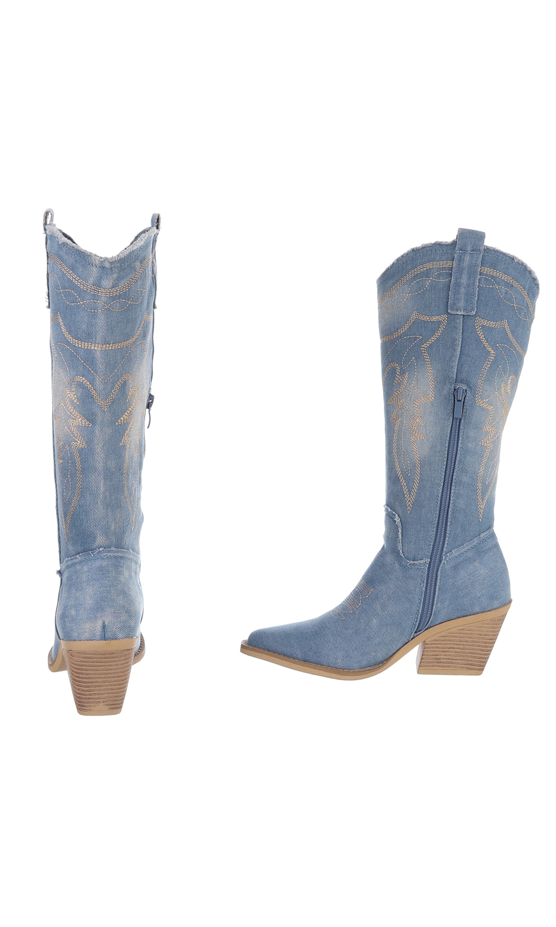 Ital-Design Cowboy Boots in Blue