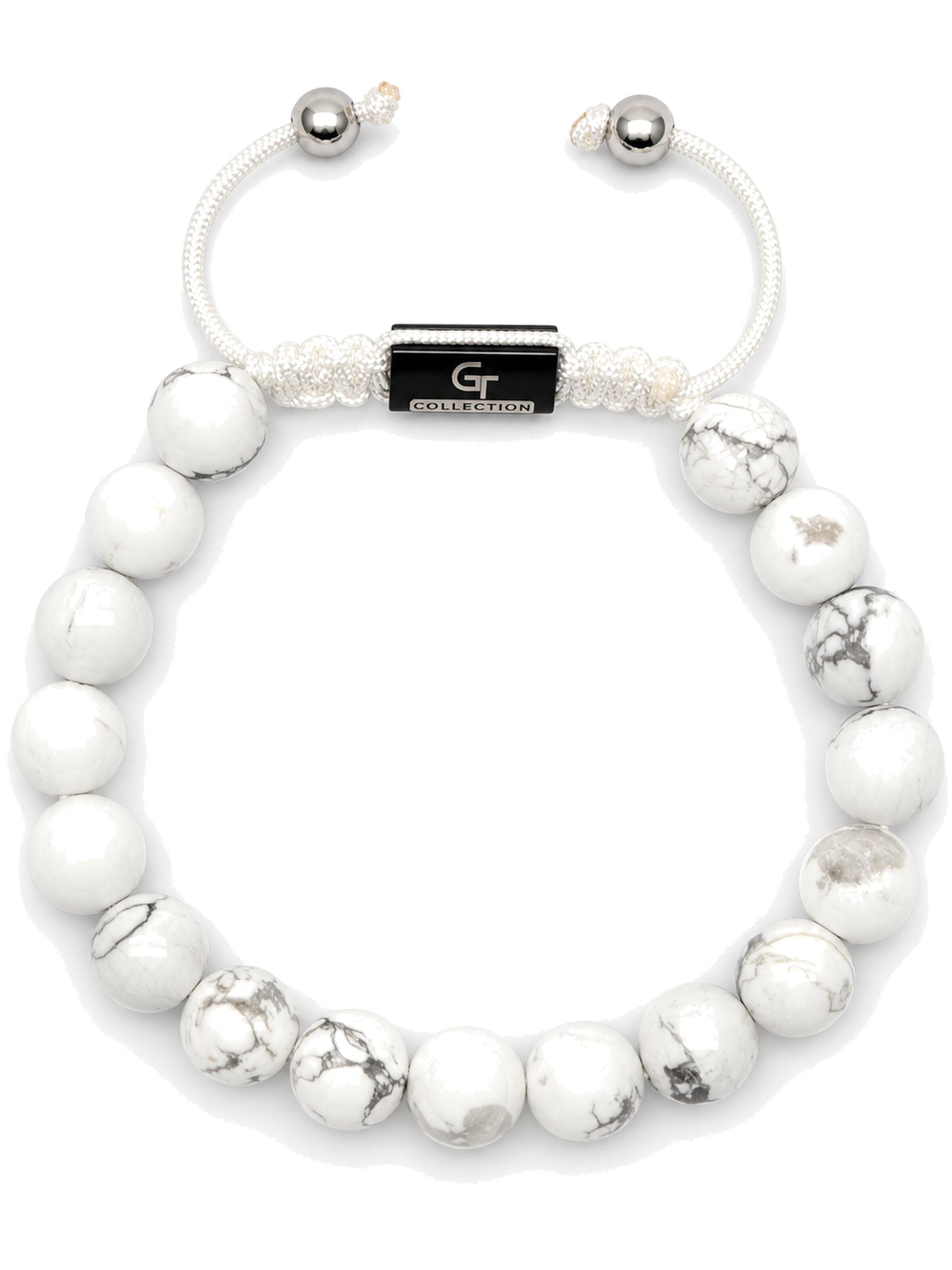 GT Collection Bransoletka 'Howlite Single-Row' w kolorze biały