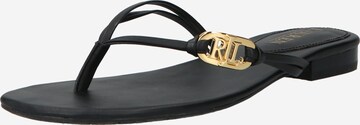 Lauren Ralph Lauren - Sandalias de dedo 'EMALIA' en negro: frente