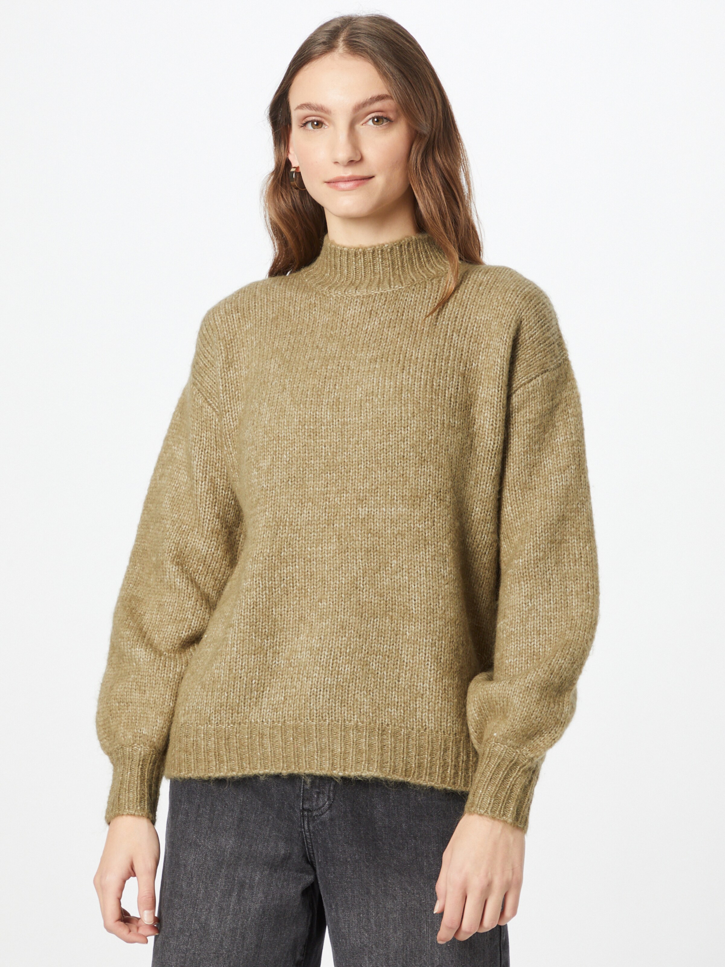 Frauen Große Größen Kaffe Pullover 'Sarla' in Khaki - AG78715 Frauen Große Größen Kaffe Pullover 'Sarla' in Khaki - AG78715