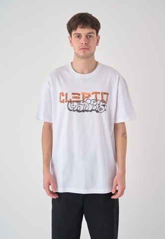 Cleptomanicx Shirt 'Tape' in Weiß: predná strana