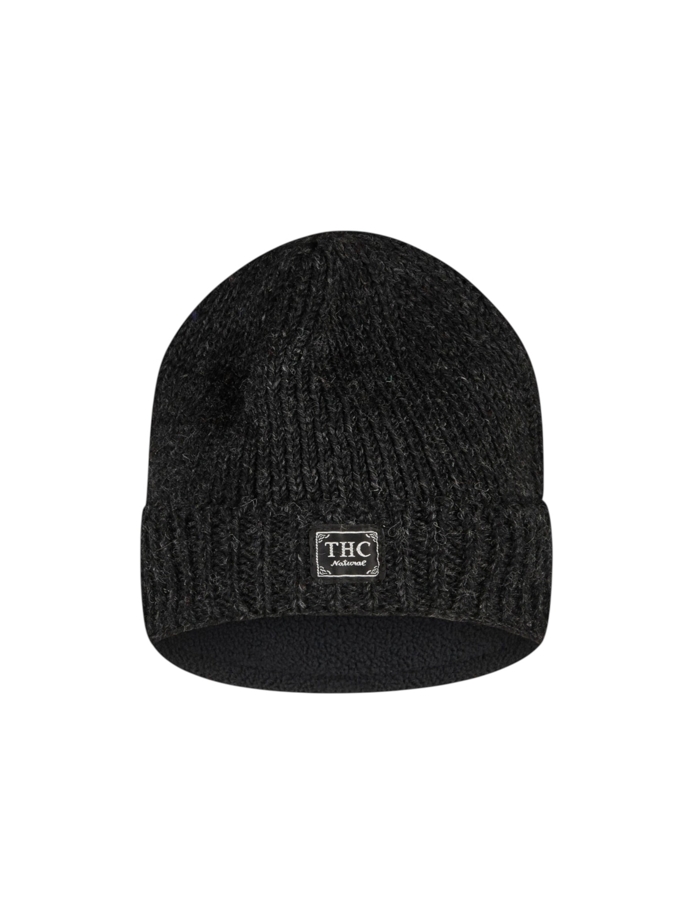 THC Natural Line Beanie 'THC 509' in Grey: front