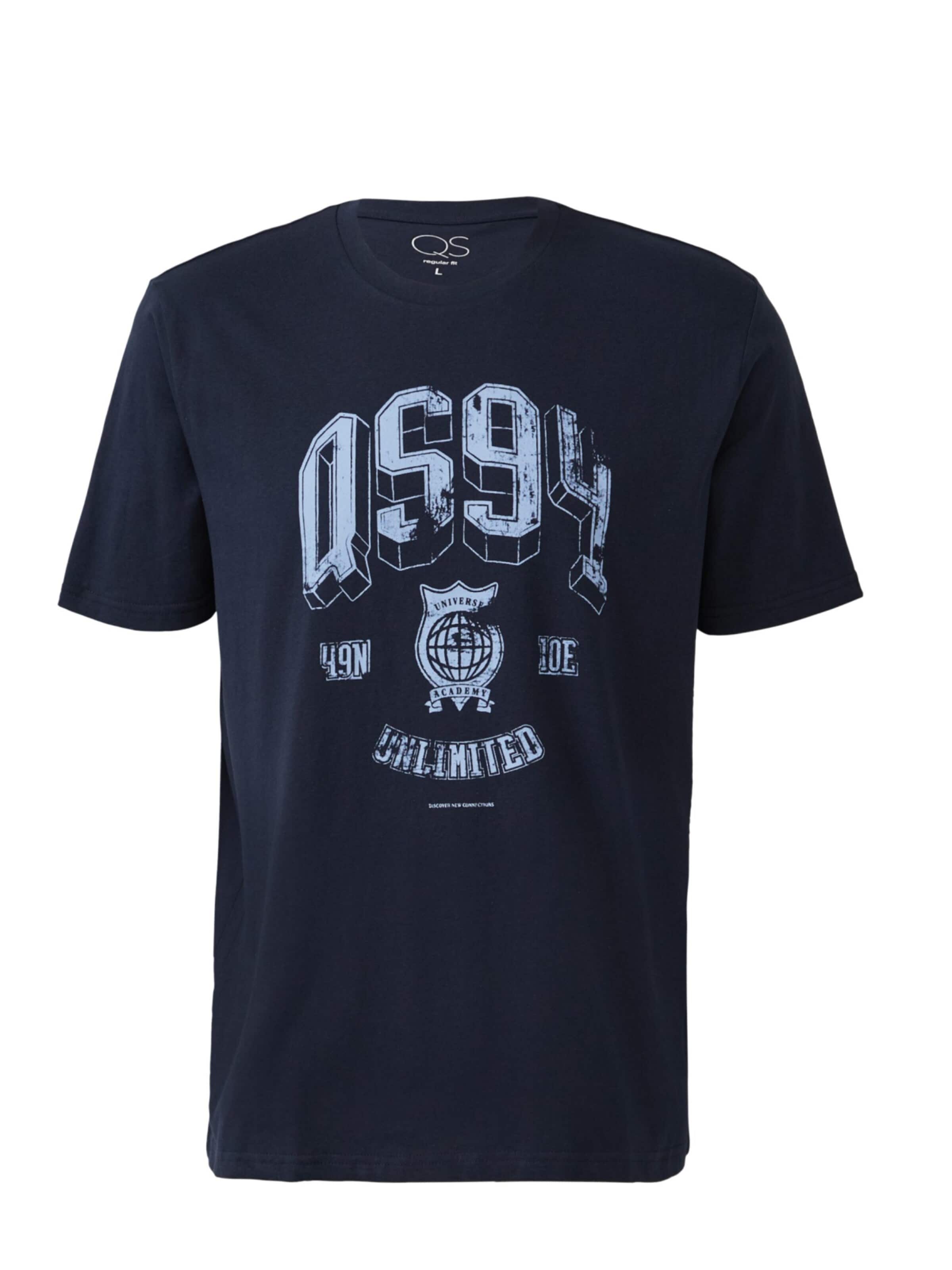 QS Shirt 'Q/S designed by - T-shirt' in M in de kleur Marine, Productweergave