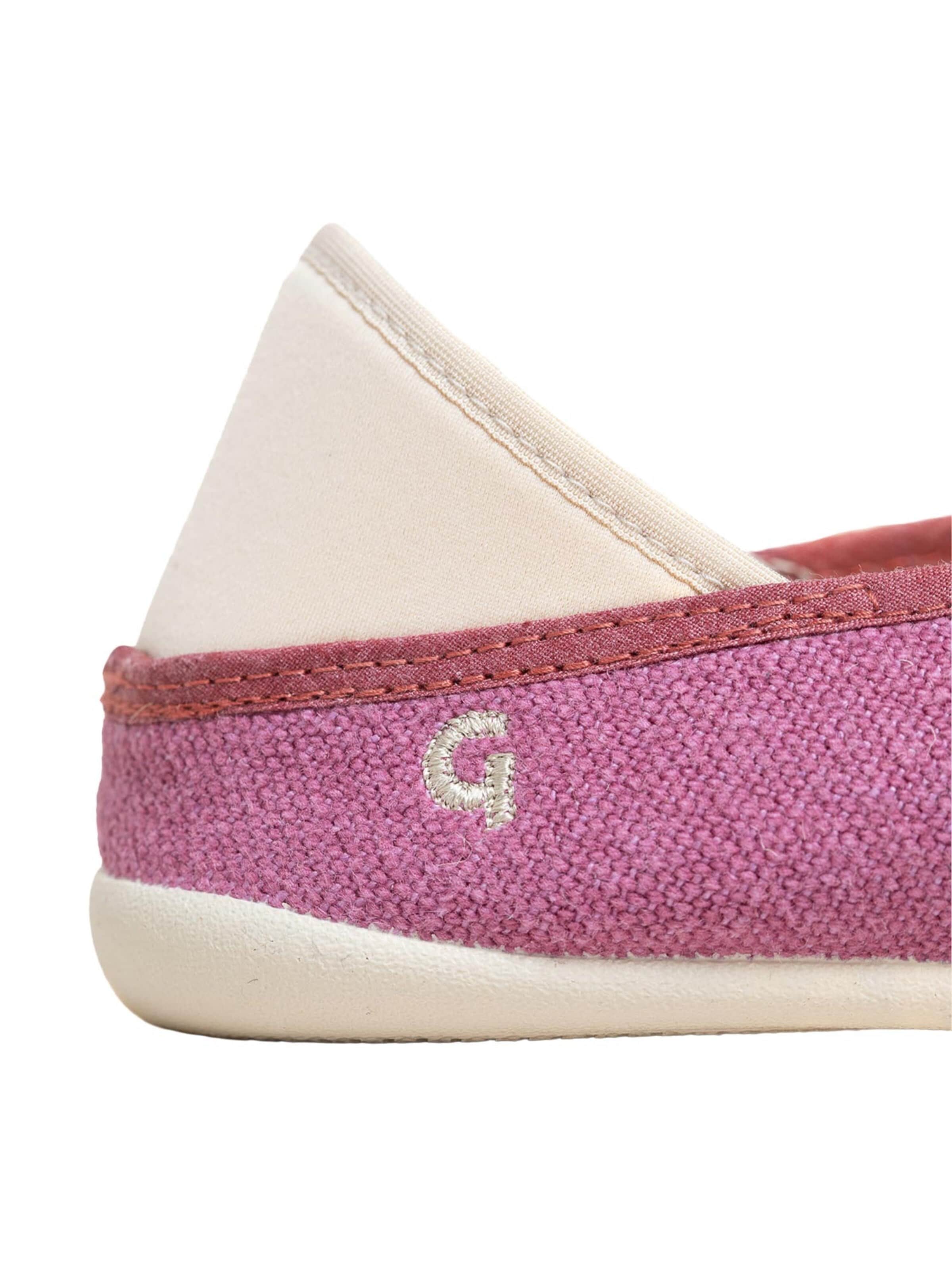 Gottstein Slippers 'Linen Slip-On' in Pink