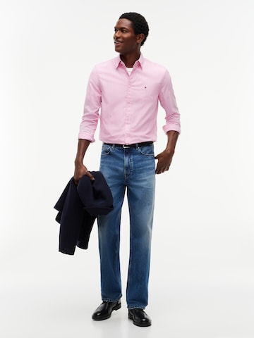 TOMMY HILFIGER Slim fit Skjorta 'FLEX' i rosa