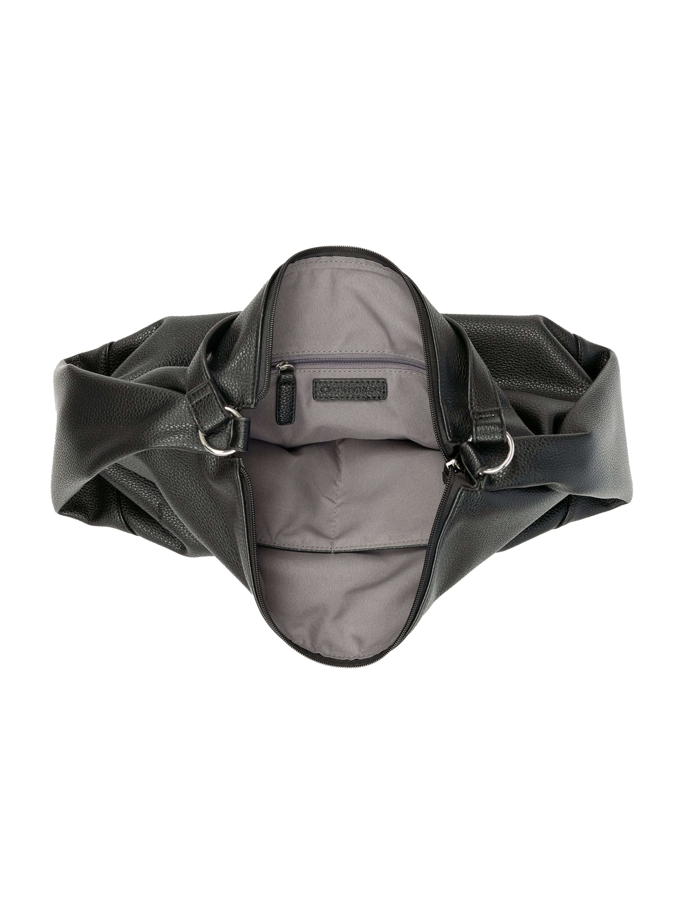 TOM TAILOR - Mala de ombro 'Cassia' em preto