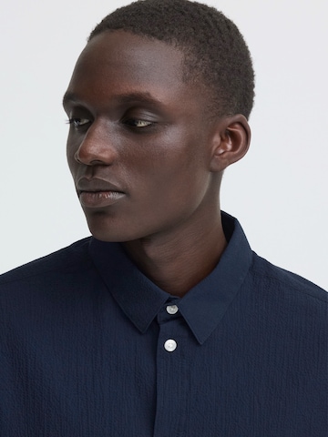 BLEND Comfort fit Button Up Shirt ' BHAvan ' in Blue