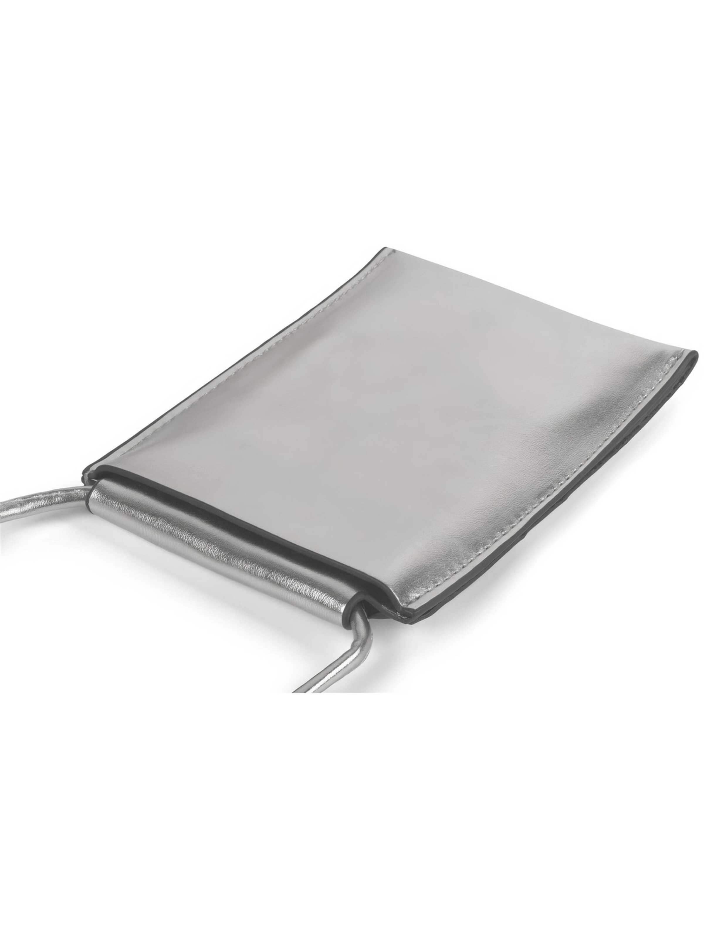 styleBREAKER Umhängetasche 'Handy Umhängetasche Metallic'‌‌ in Silber