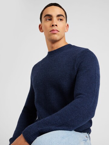 JACK & JONES Sweter 'HUNT' w kolorze niebieski