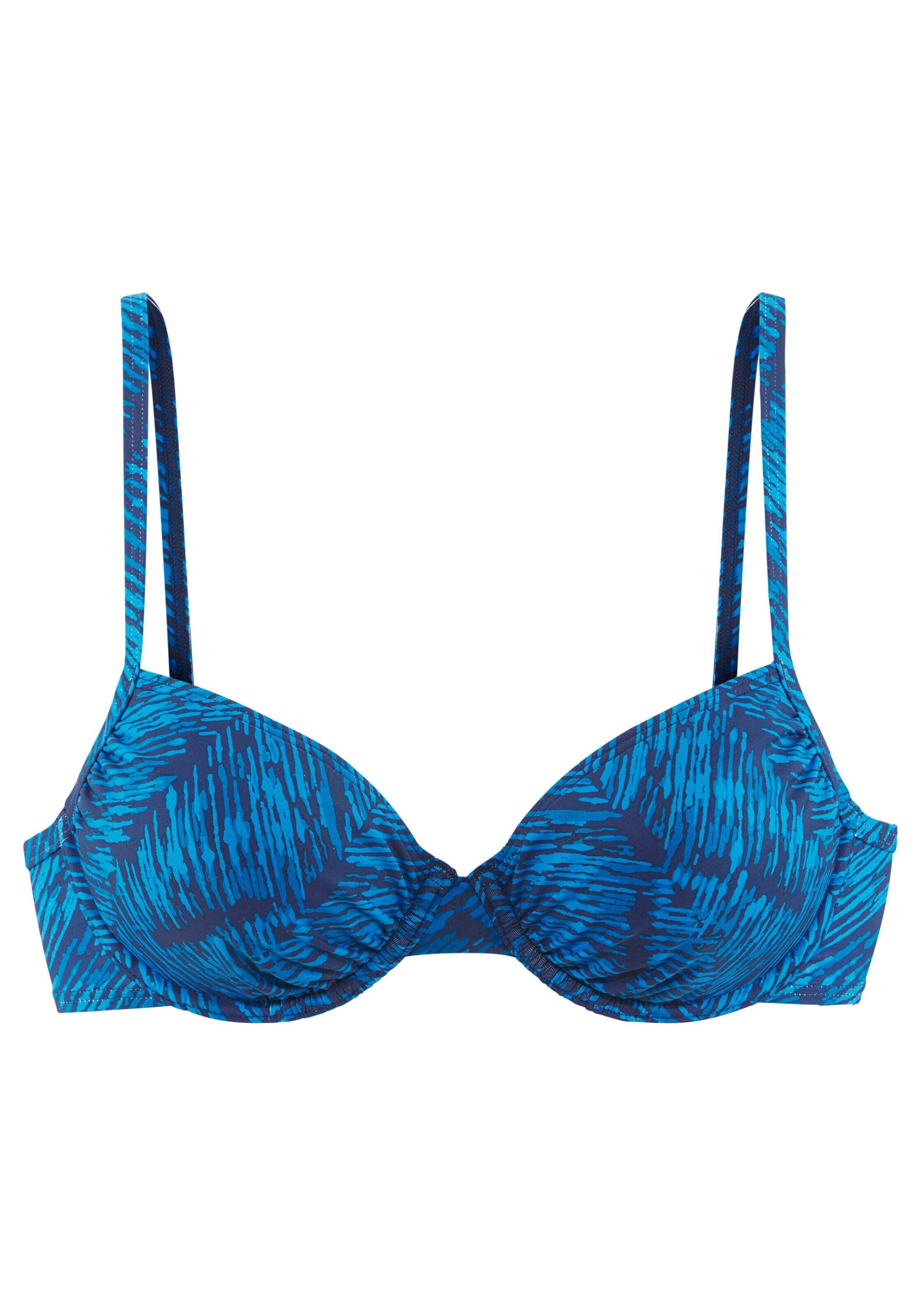 JETTE Бюстгальтер под футболку Верх бикини в Синий: спереди